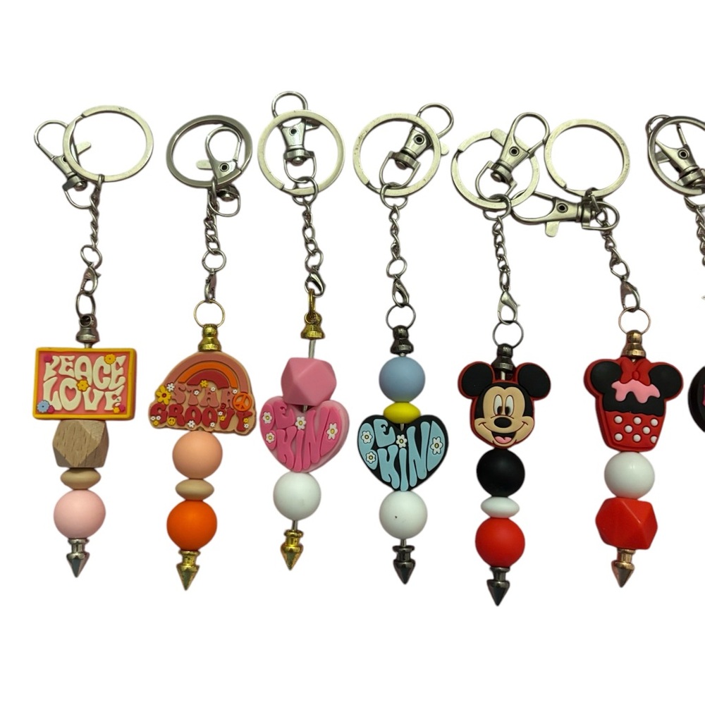 Colorful Beaded Keychains - Picture 2 of 2